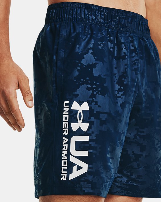 Men's UA Woven Emboss Shorts, Navy, pdpMainDesktop image number 3